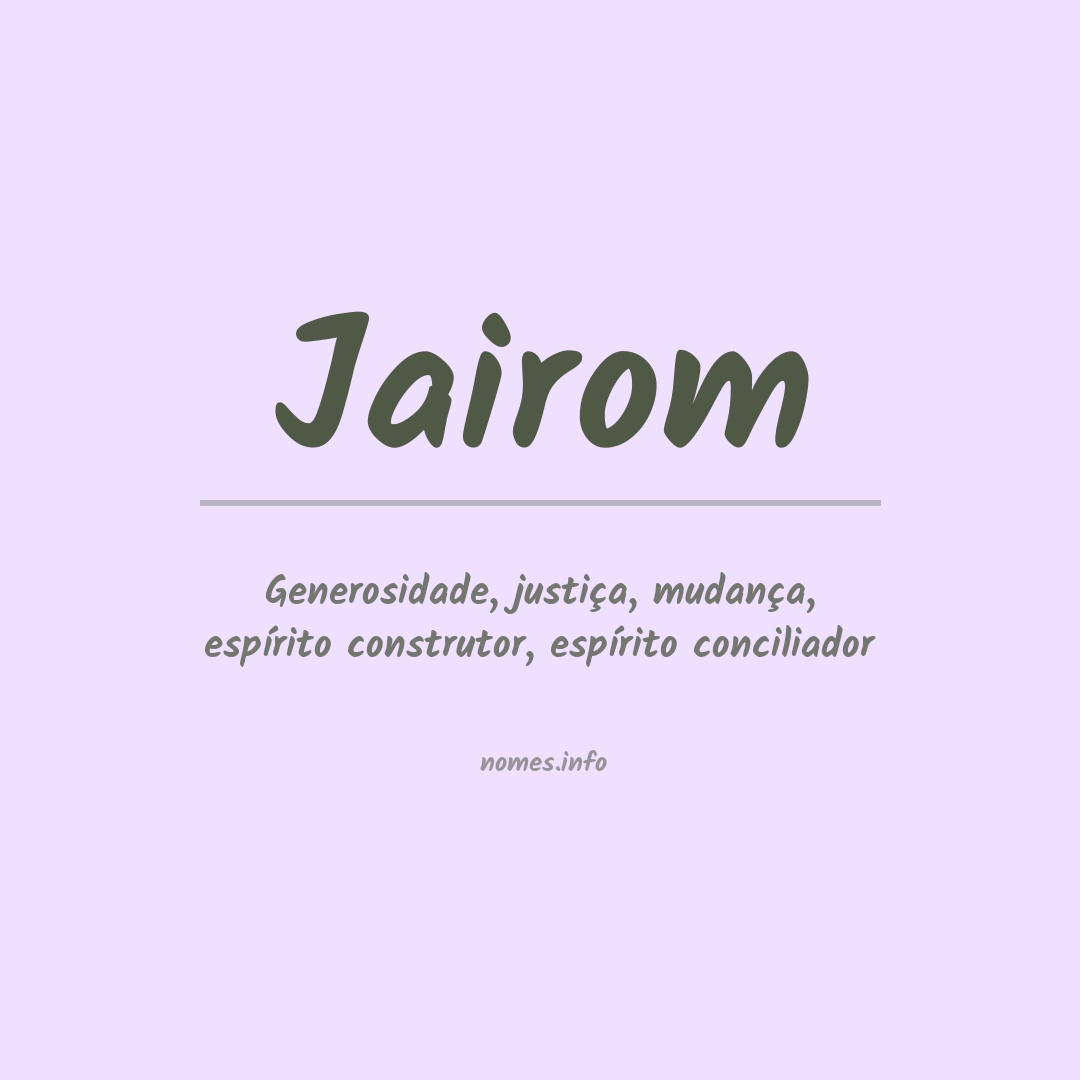 Significado do nome Jairom