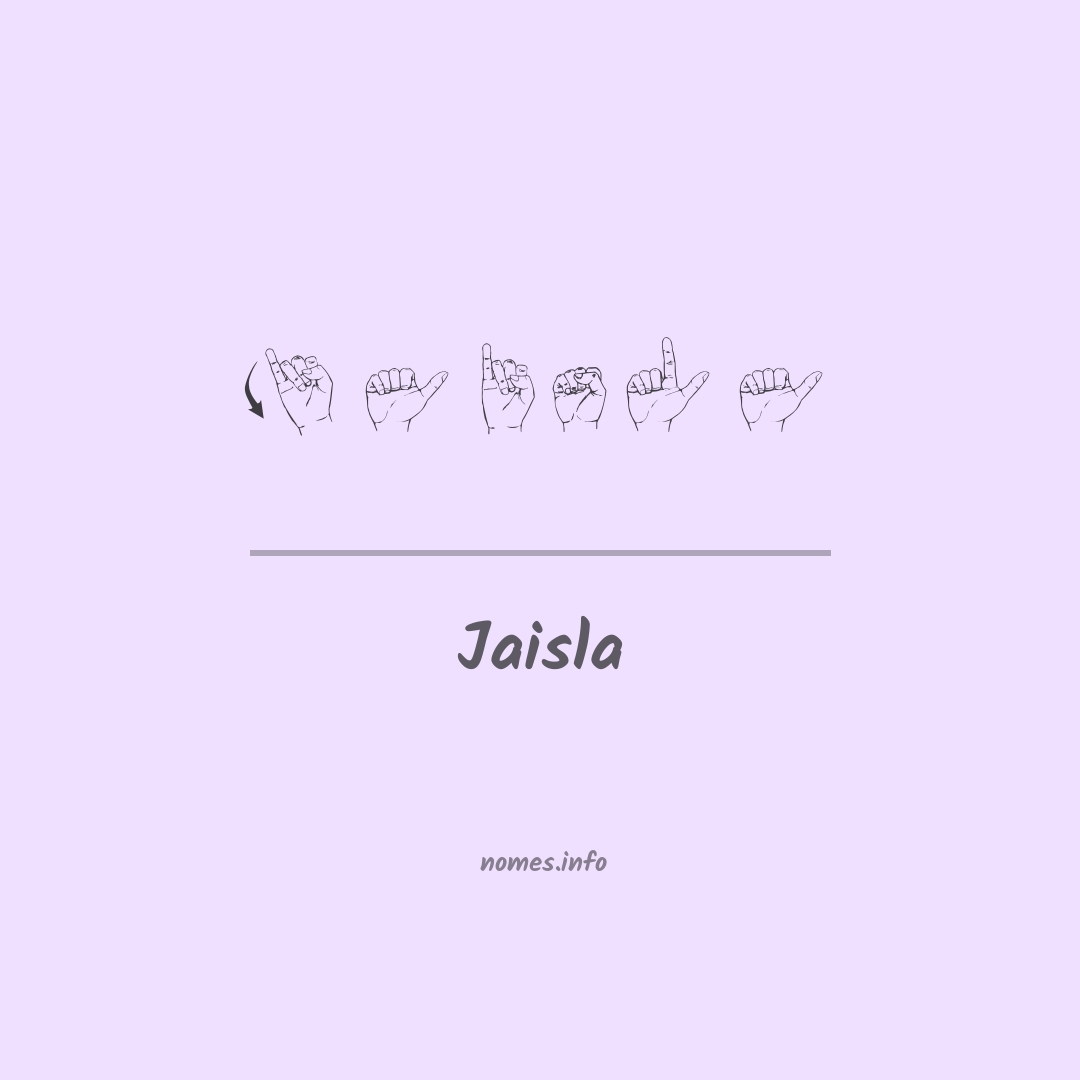 Jaisla em Libras