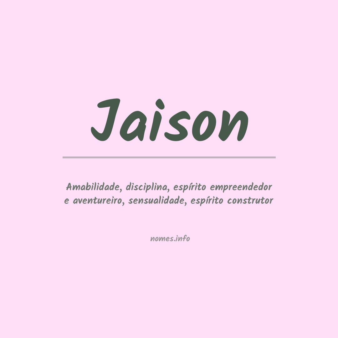 Significado do nome Jaison