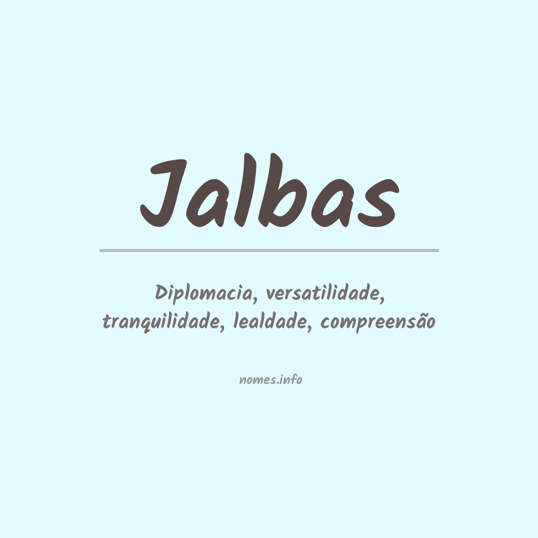 Significado do nome Jalbas