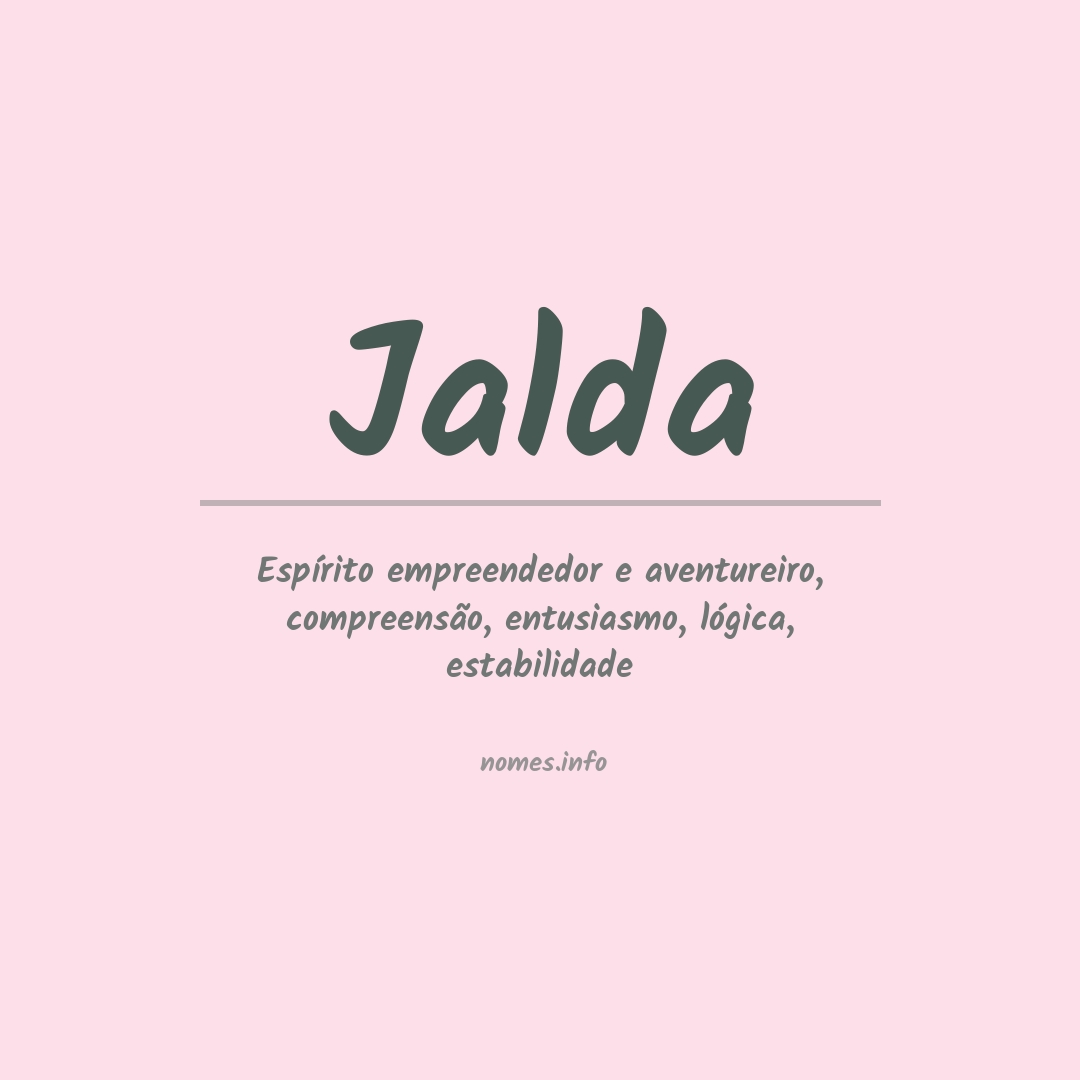Significado do nome Jalda