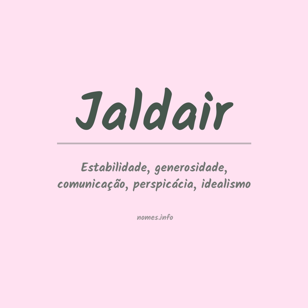 Significado do nome Jaldair