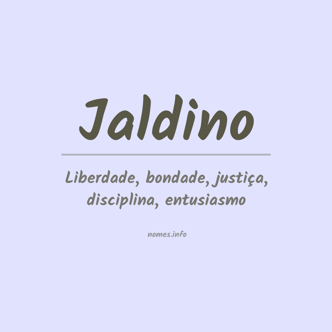 Significado do nome Jaldino