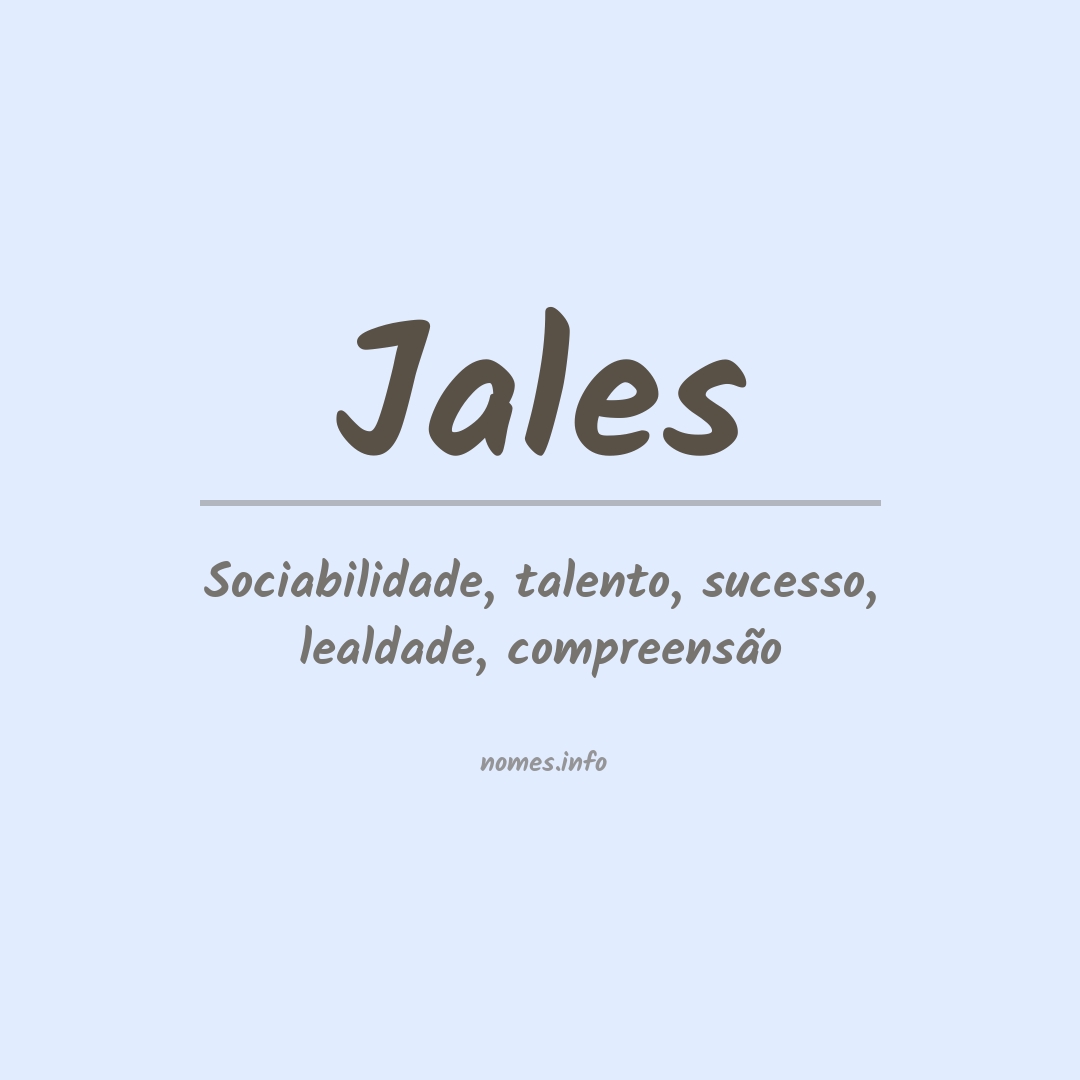 Significado do nome Jales