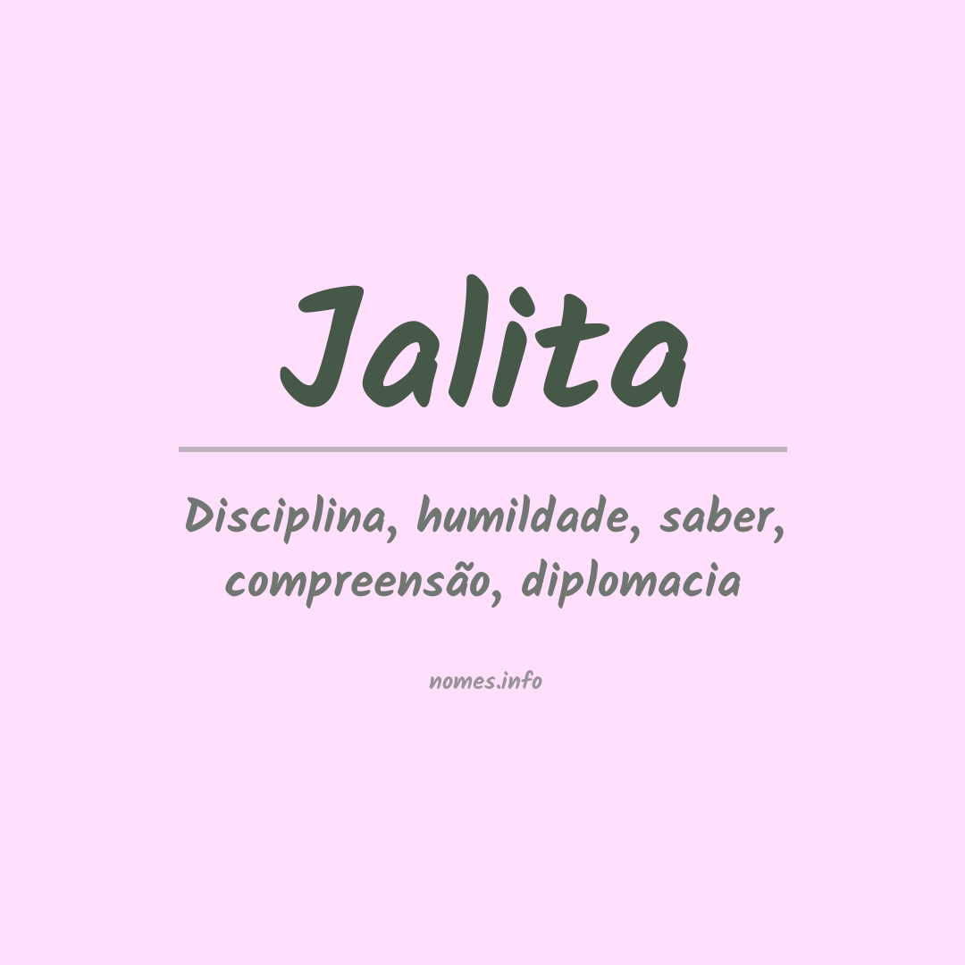 Significado do nome Jalita