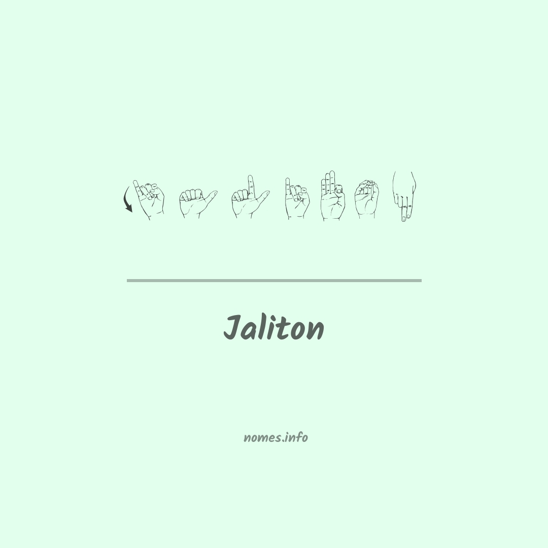 Jaliton em Libras