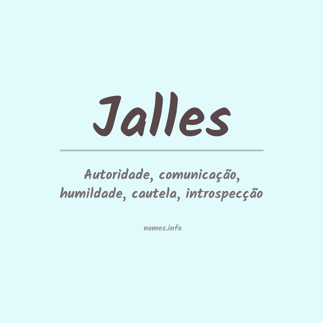 Significado do nome Jalles