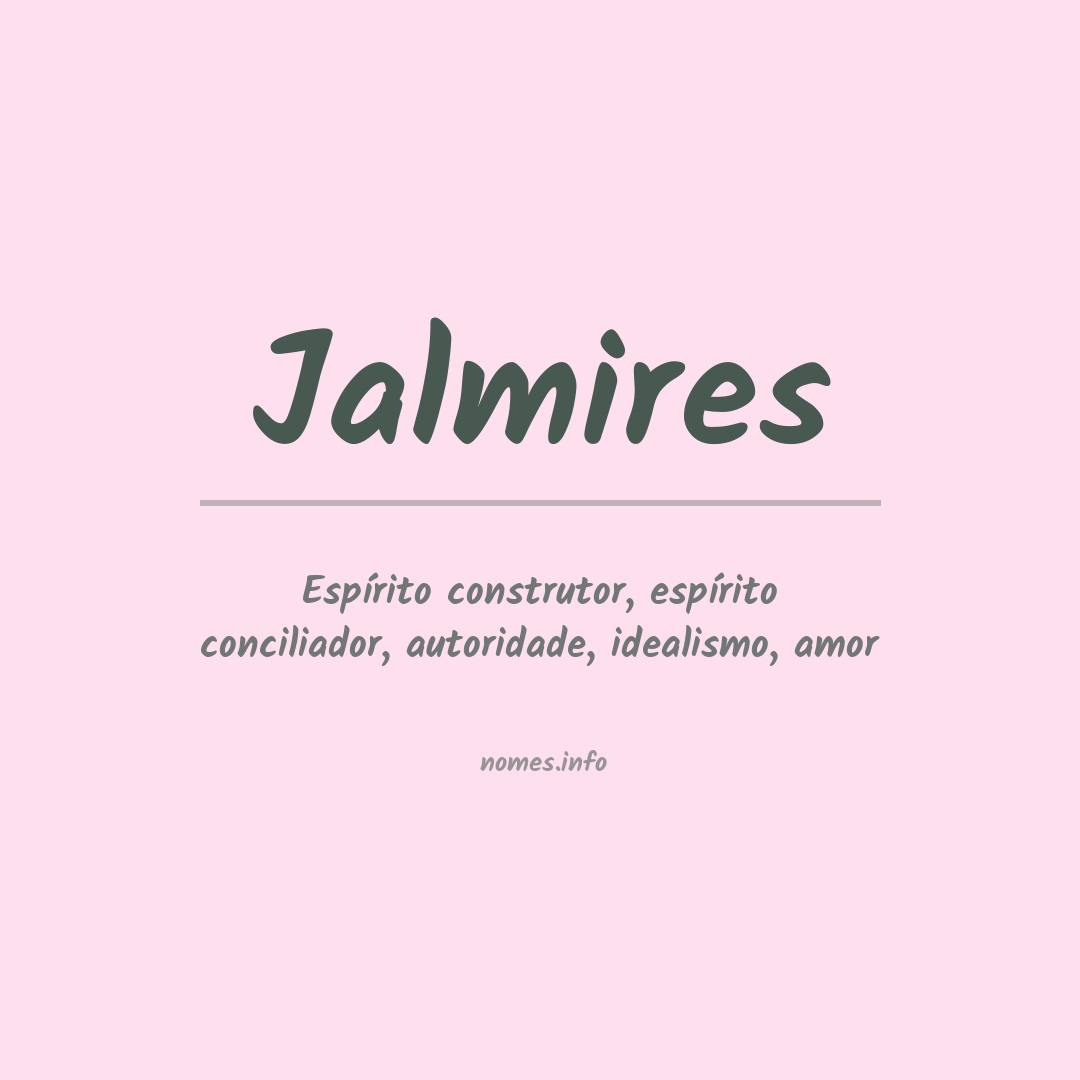 Significado do nome Jalmires