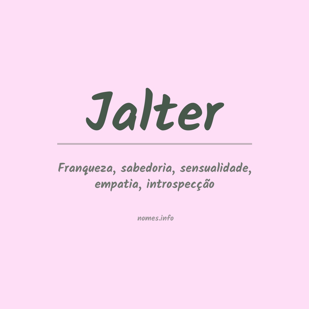 Significado do nome Jalter