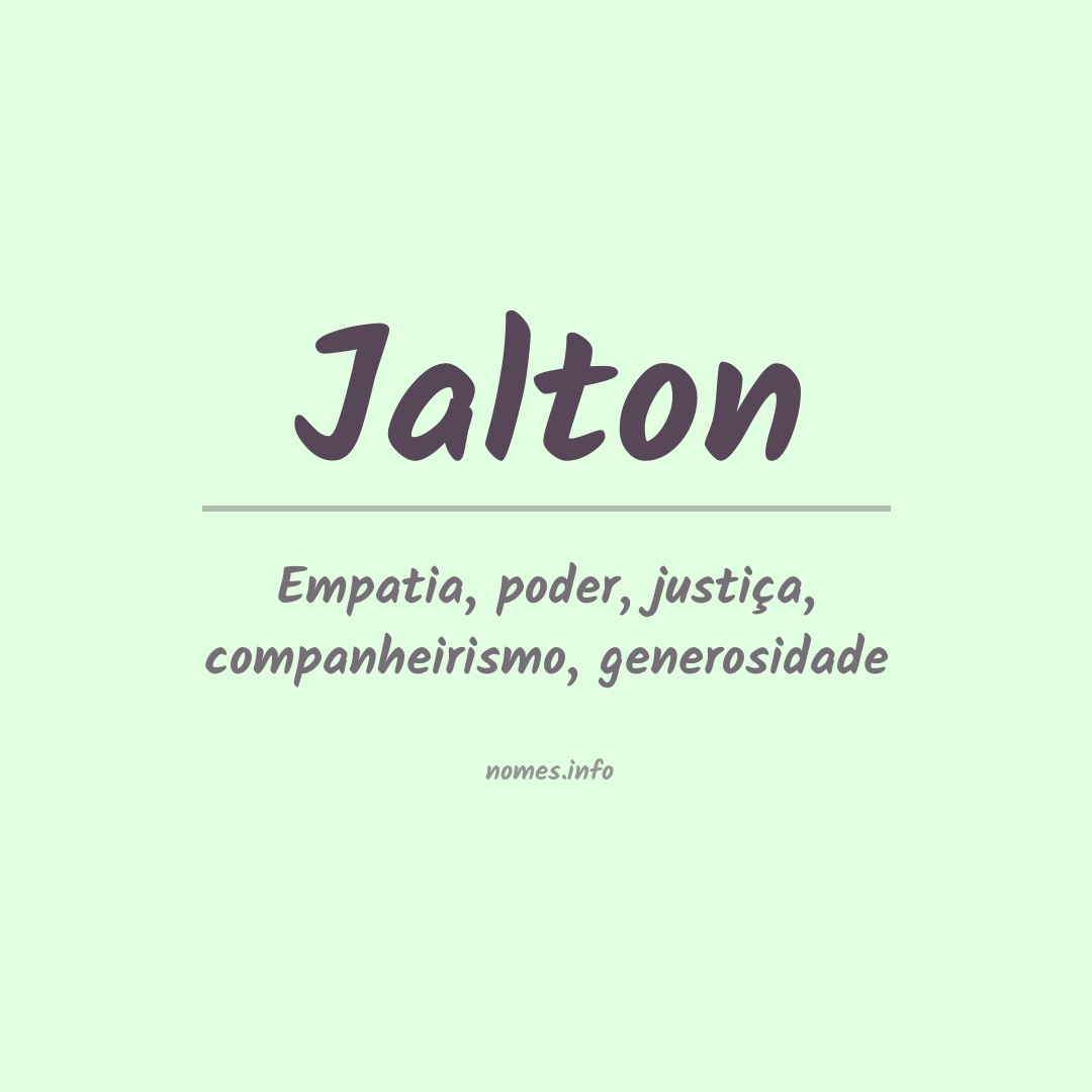 Significado do nome Jalton