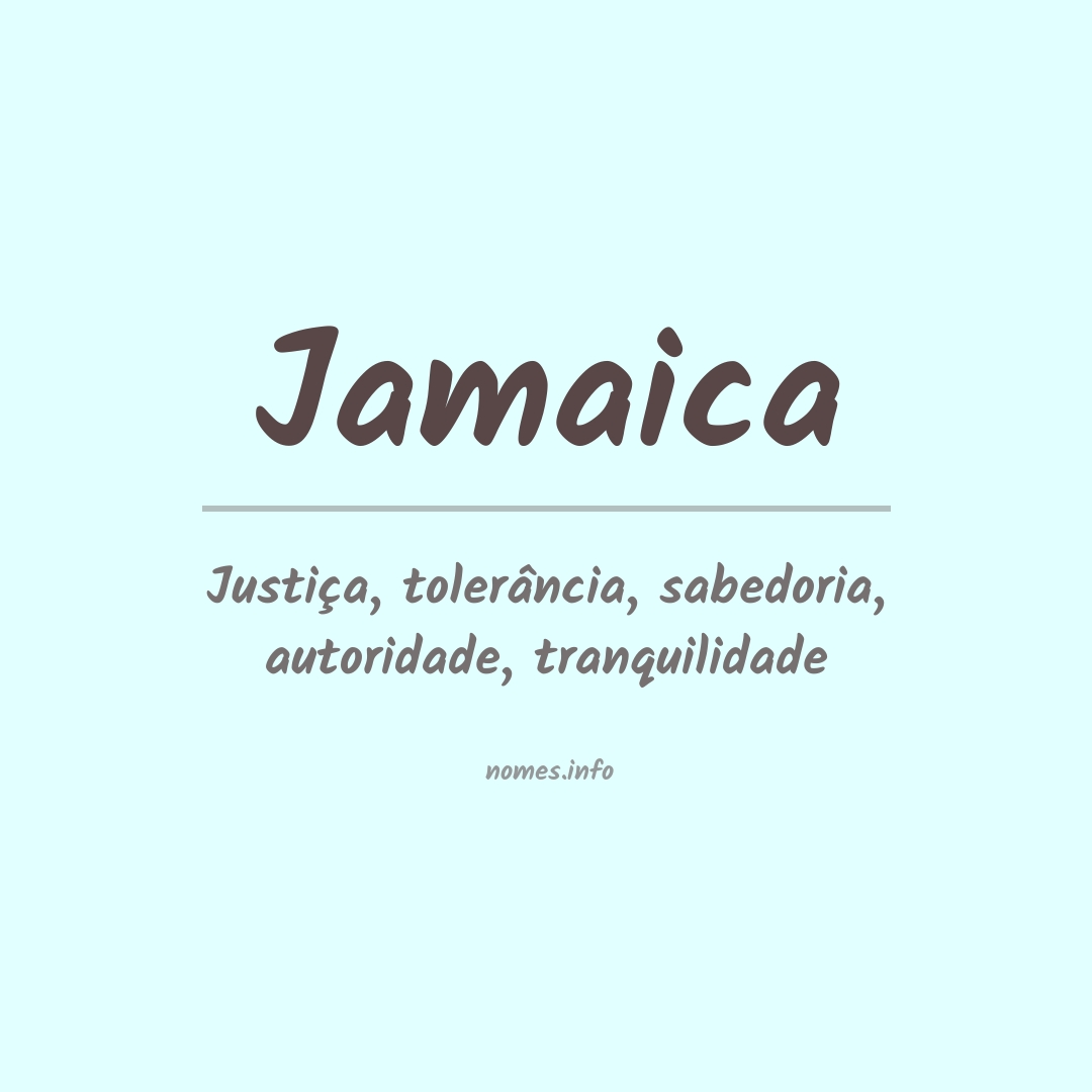 Significado do nome Jamaica