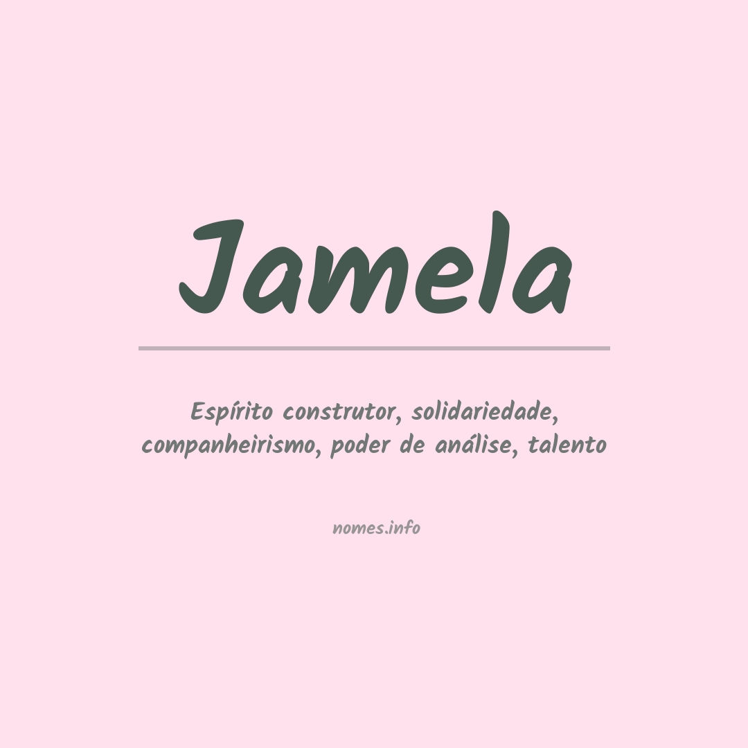 Significado do nome Jamela