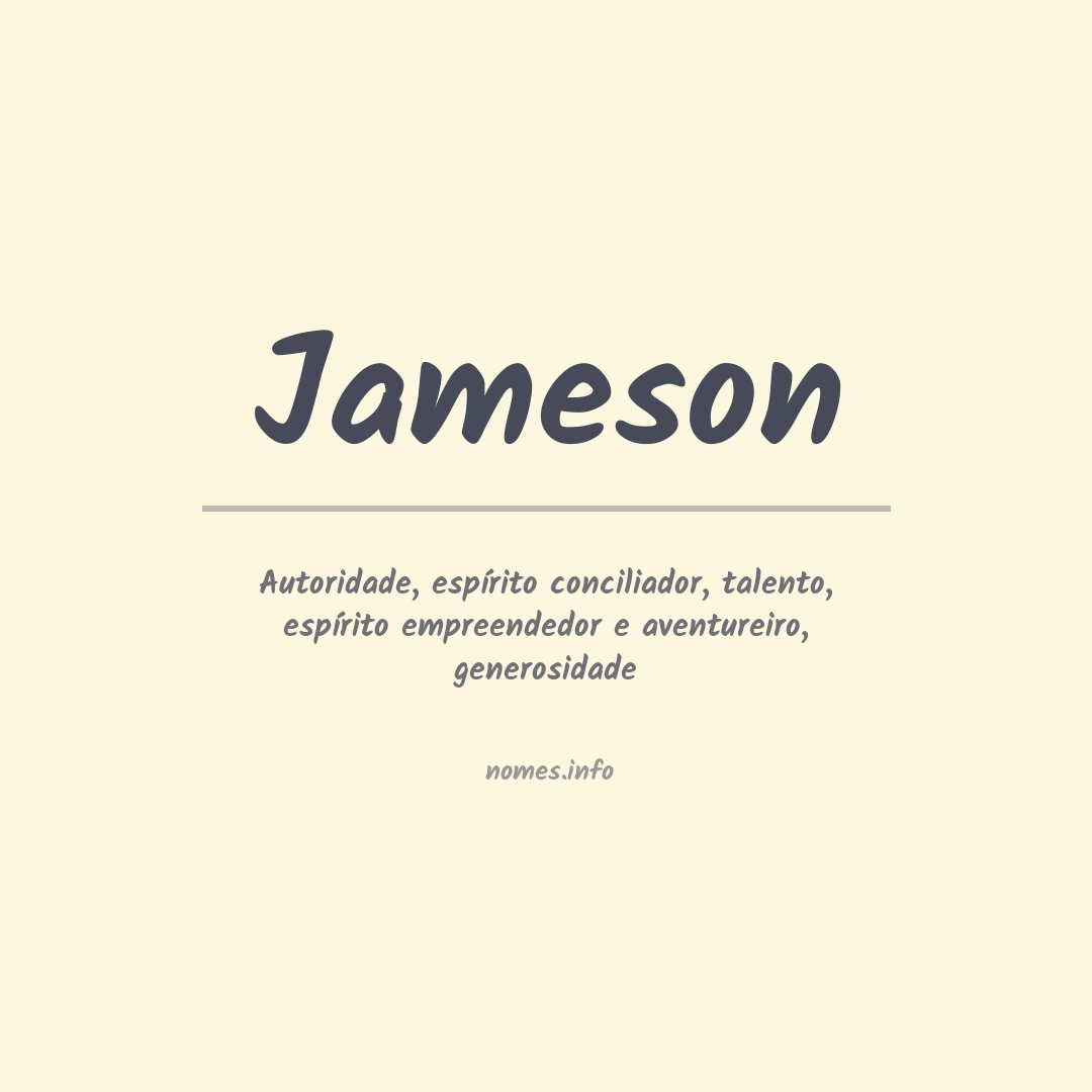 Significado do nome Jameson