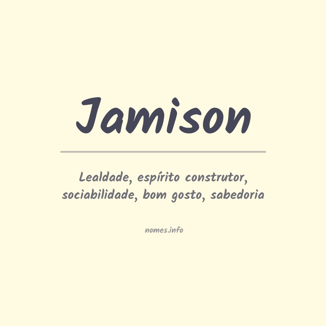 Significado do nome Jamison