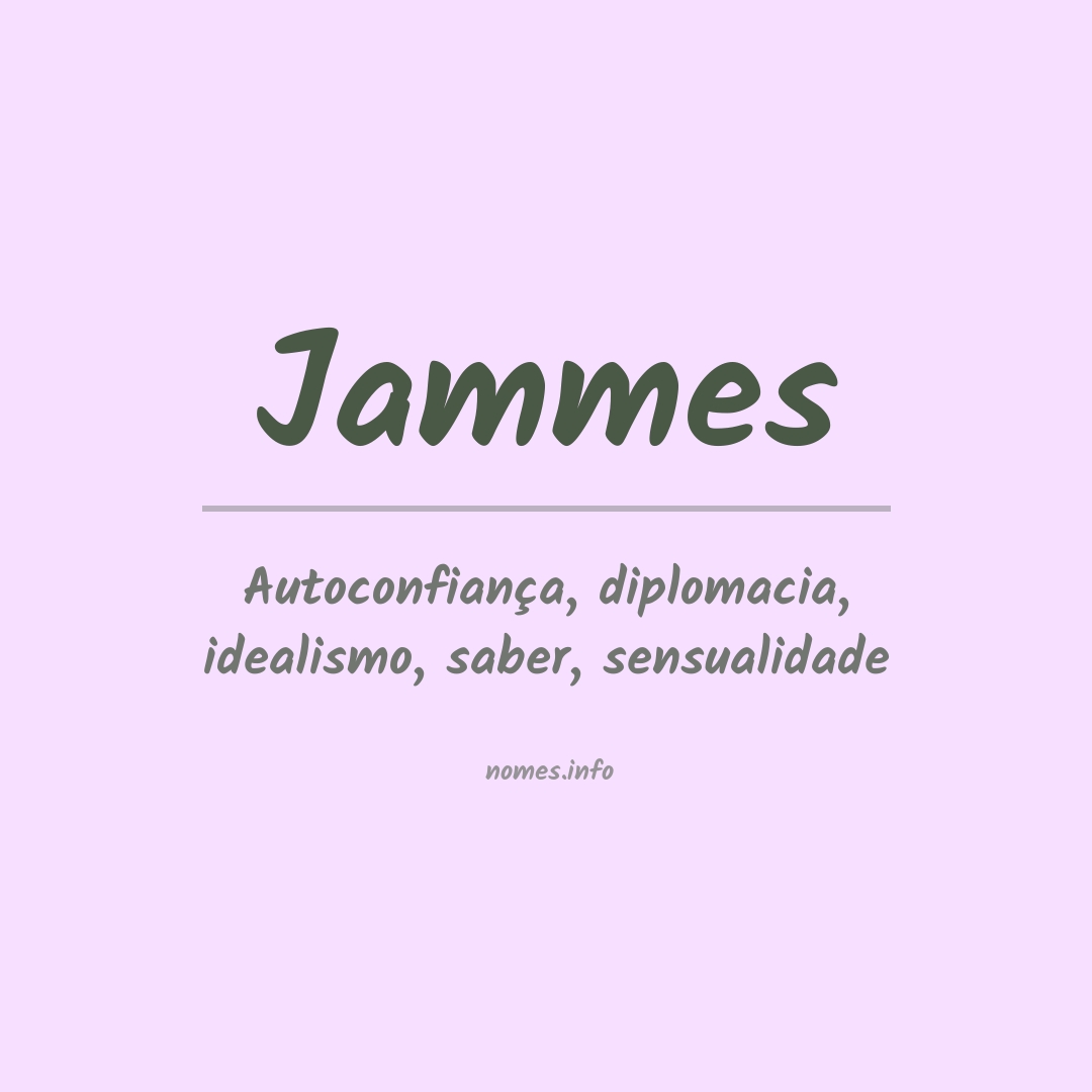 Significado do nome Jammes