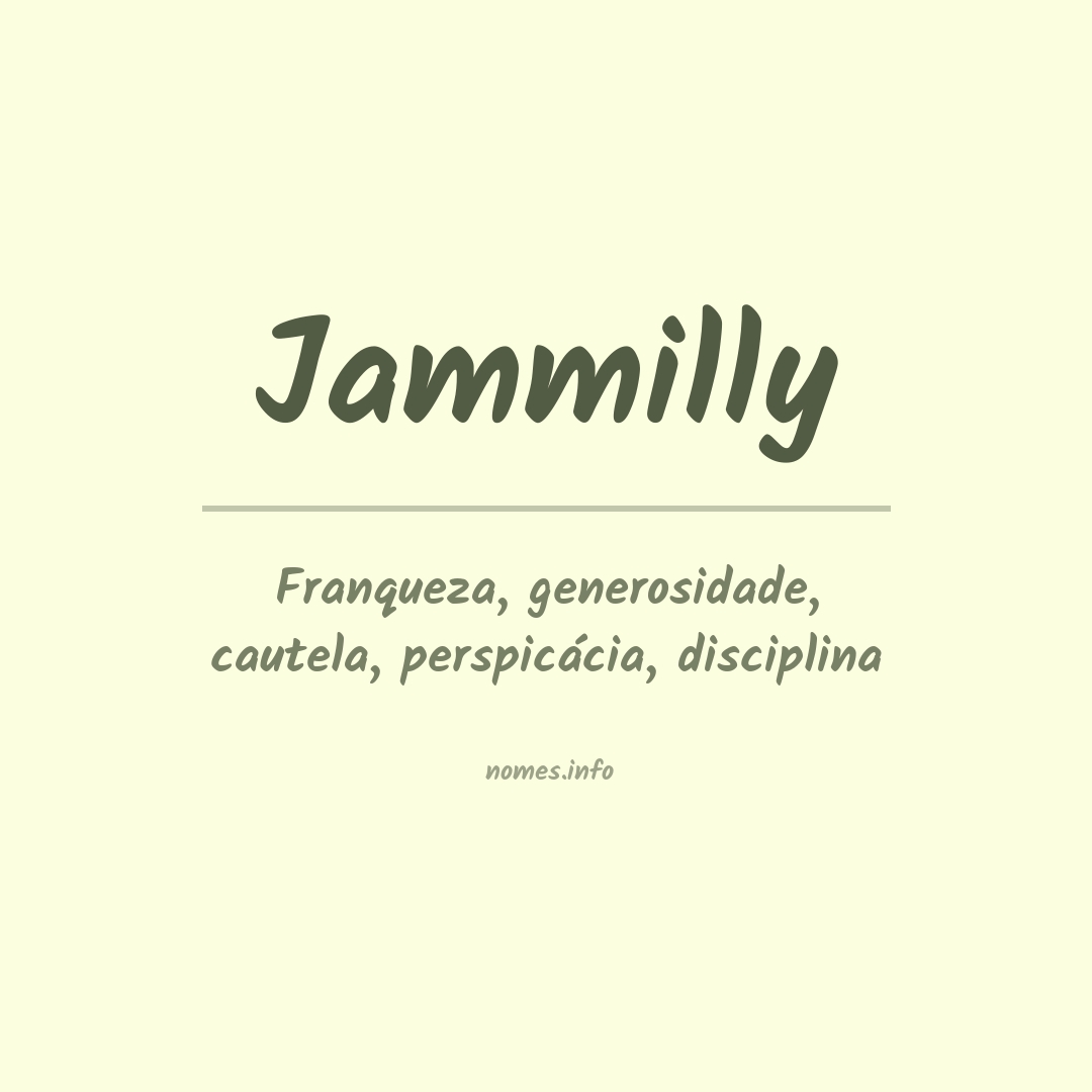 Significado do nome Jammilly