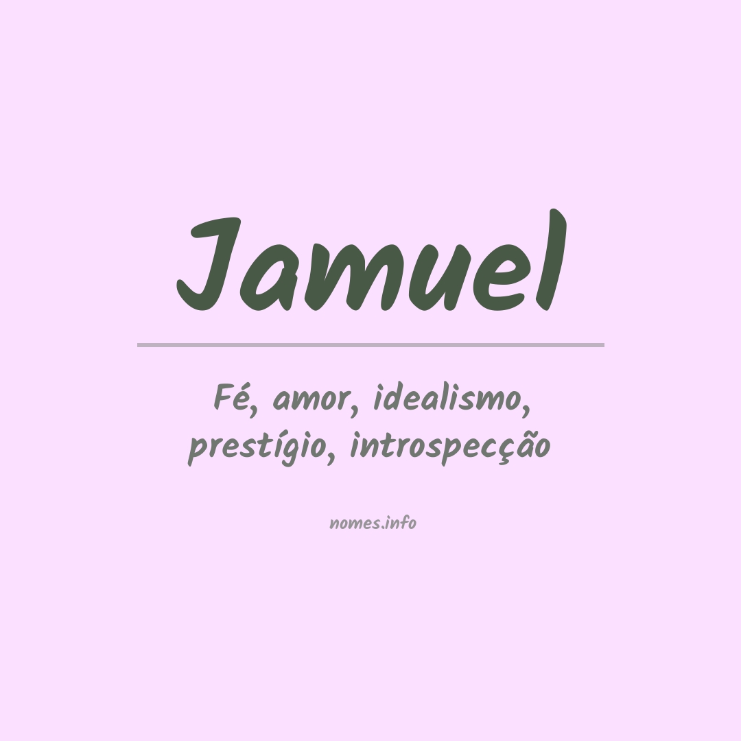 Significado do nome Jamuel