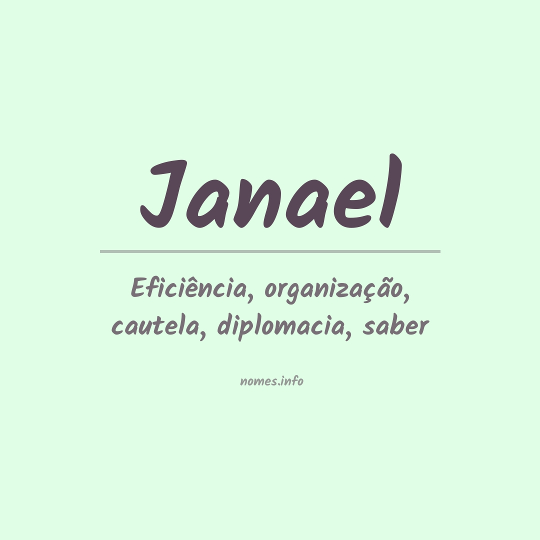 Significado do nome Janael