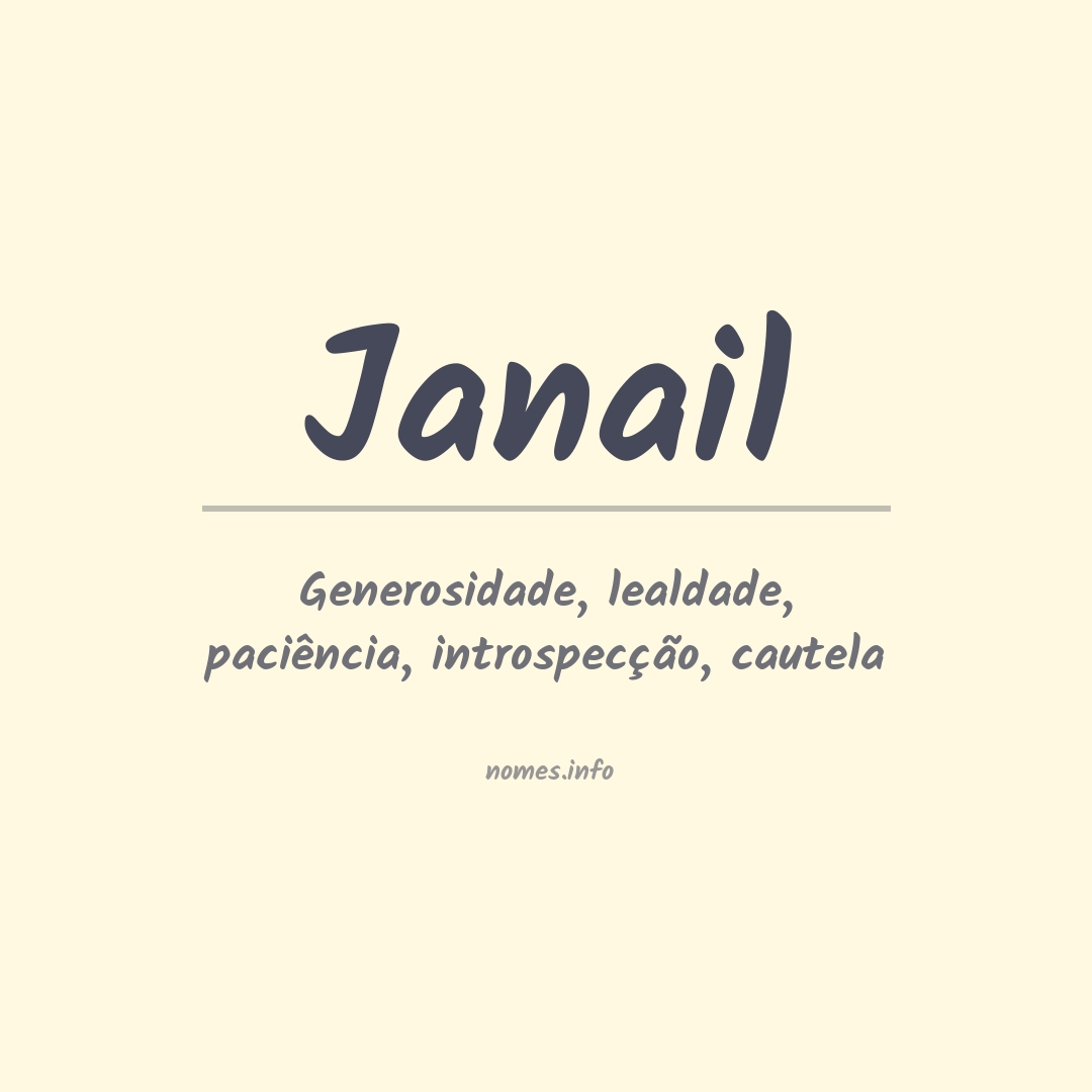 Significado do nome Janail