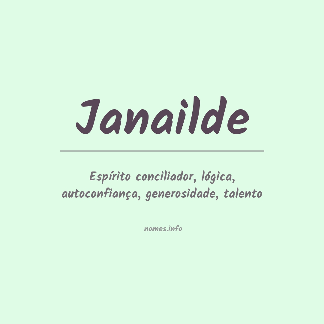 Significado do nome Janailde