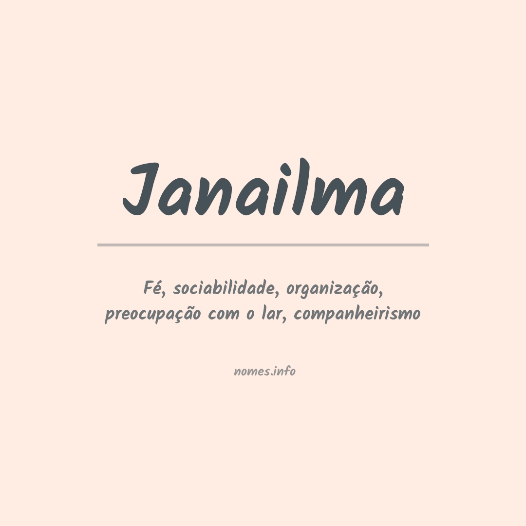 Significado do nome Janailma