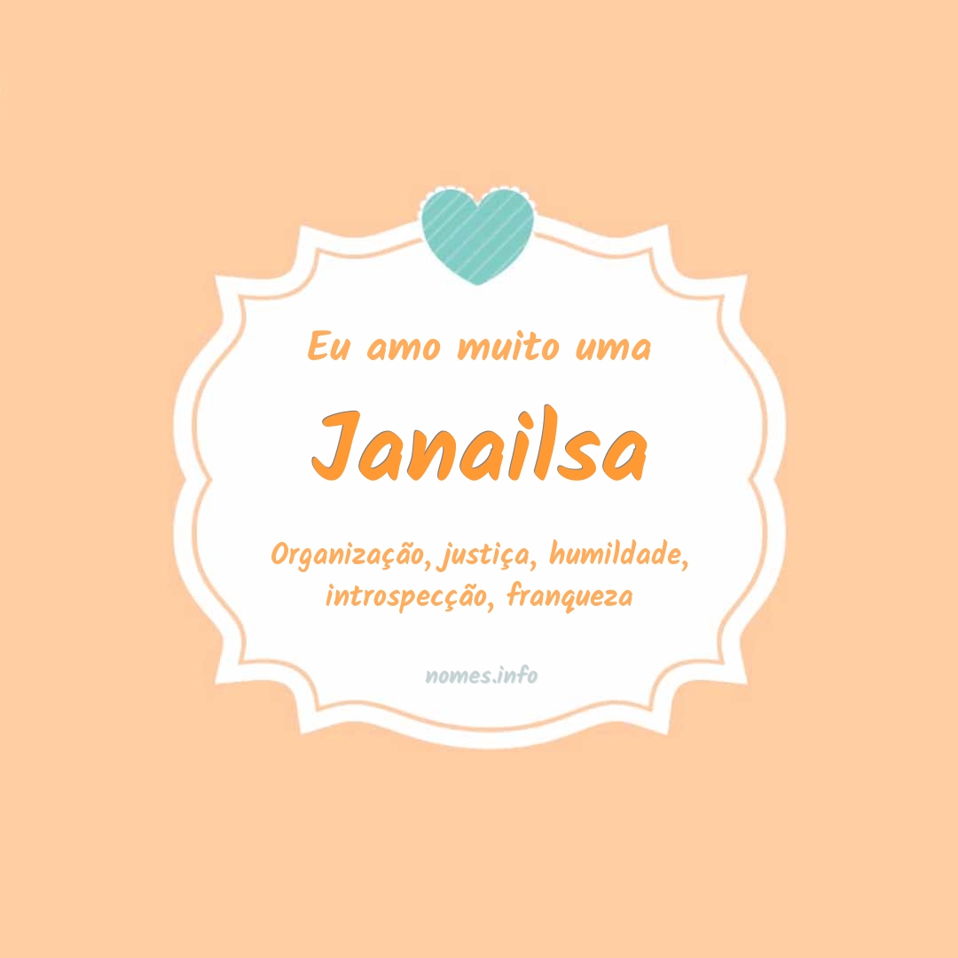 Eu amo muito Janailsa