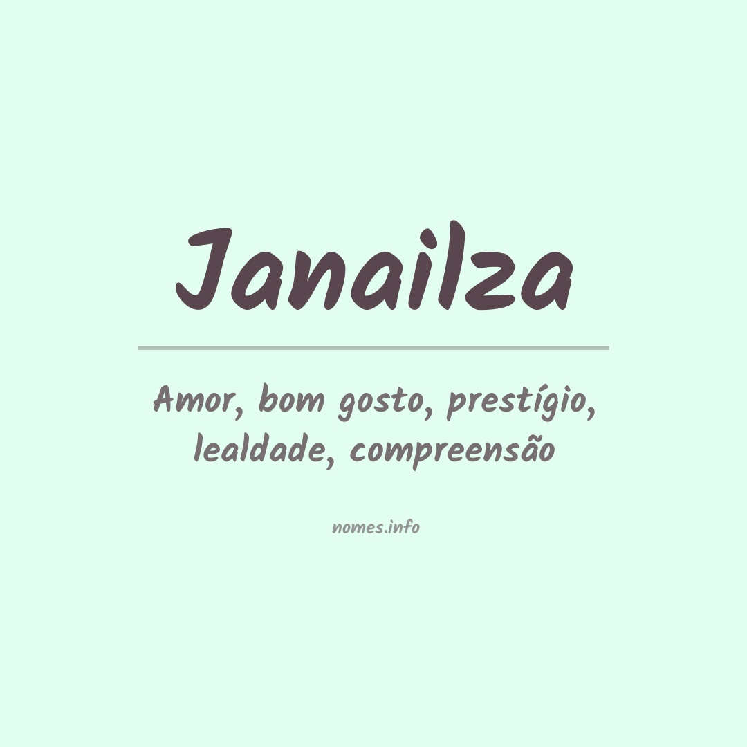 Significado do nome Janailza