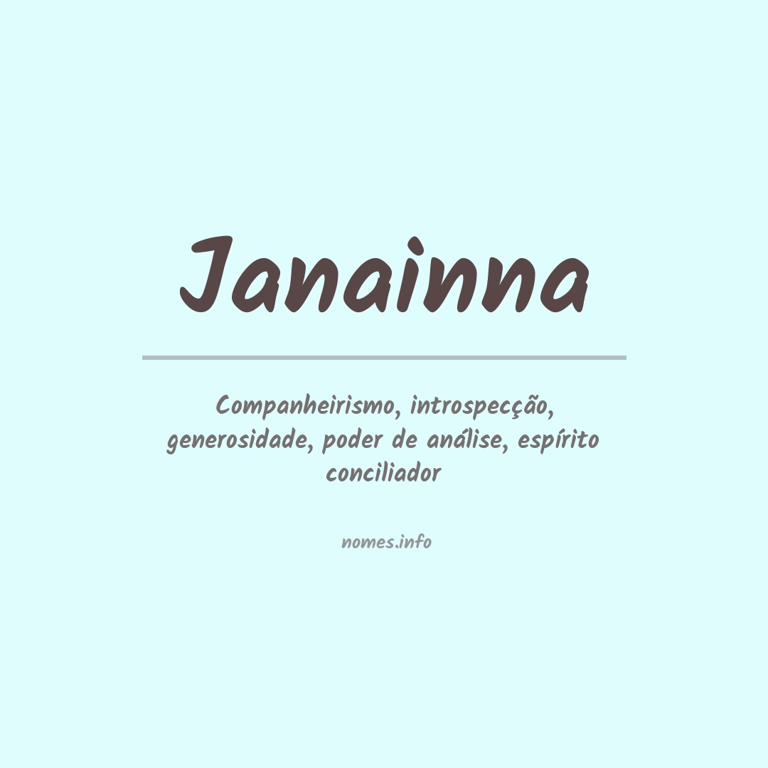 Significado do nome Janainna