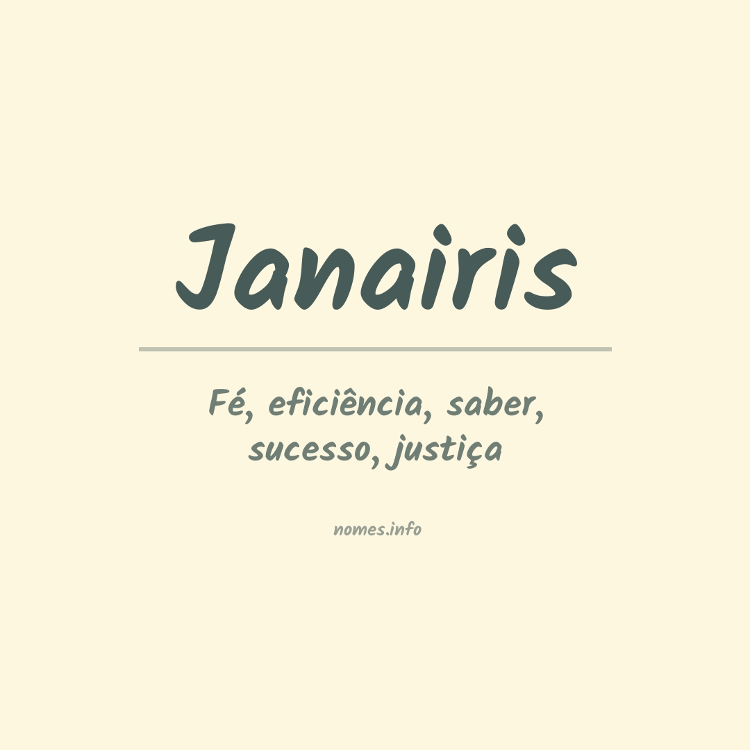 Significado do nome Janairis