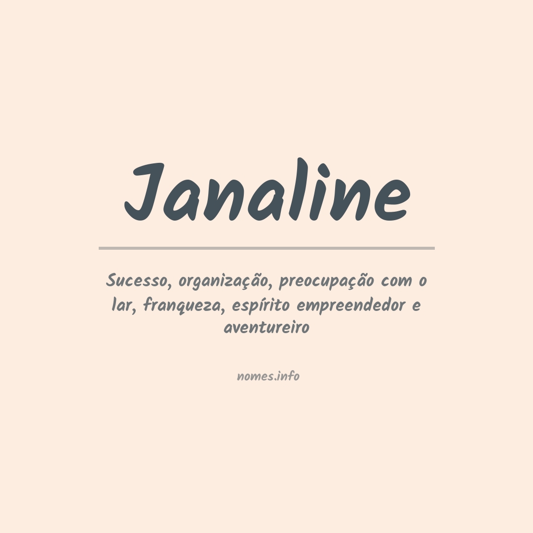 Significado do nome Janaline