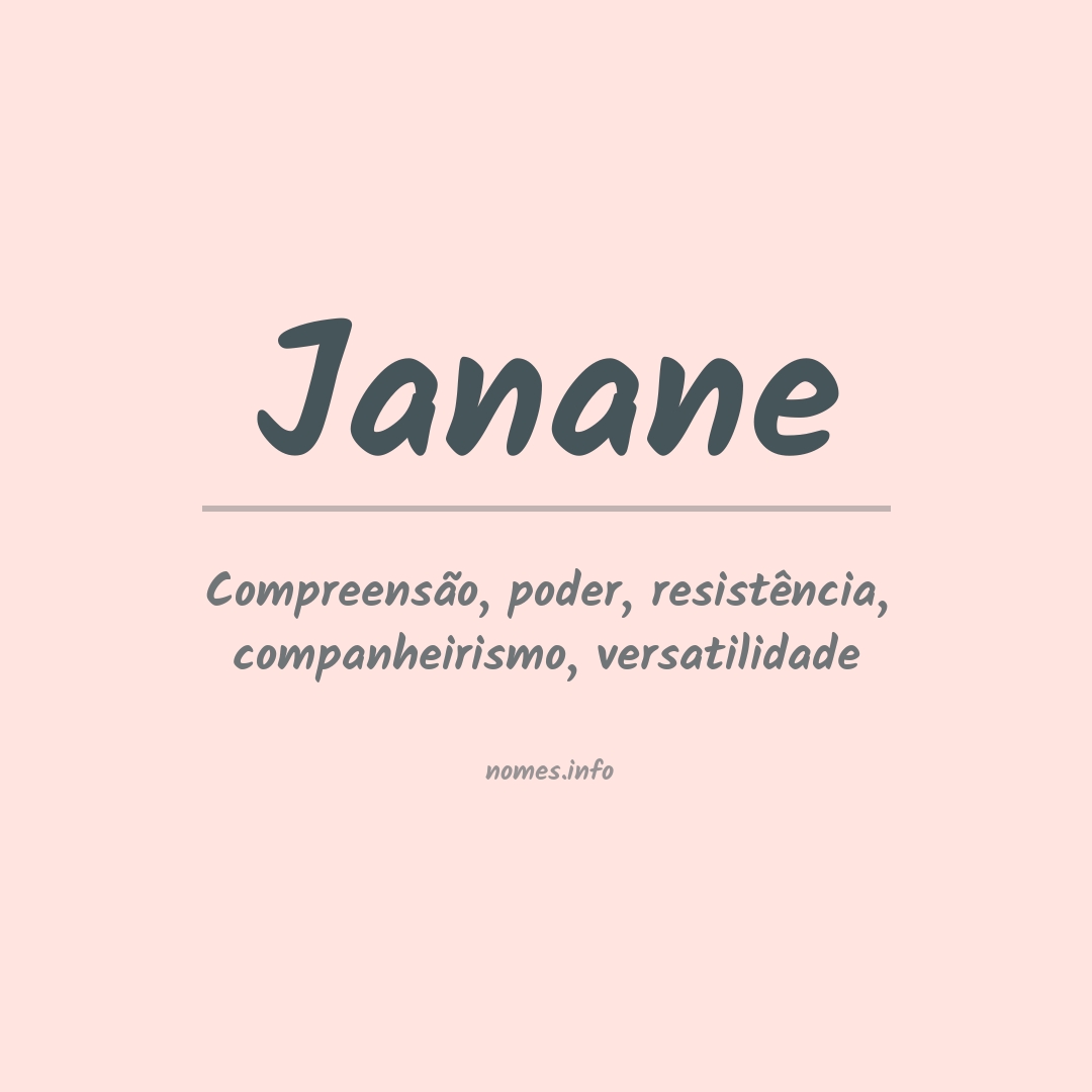 Significado do nome Janane