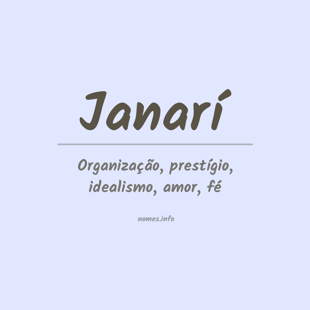 Significado do nome Janarí