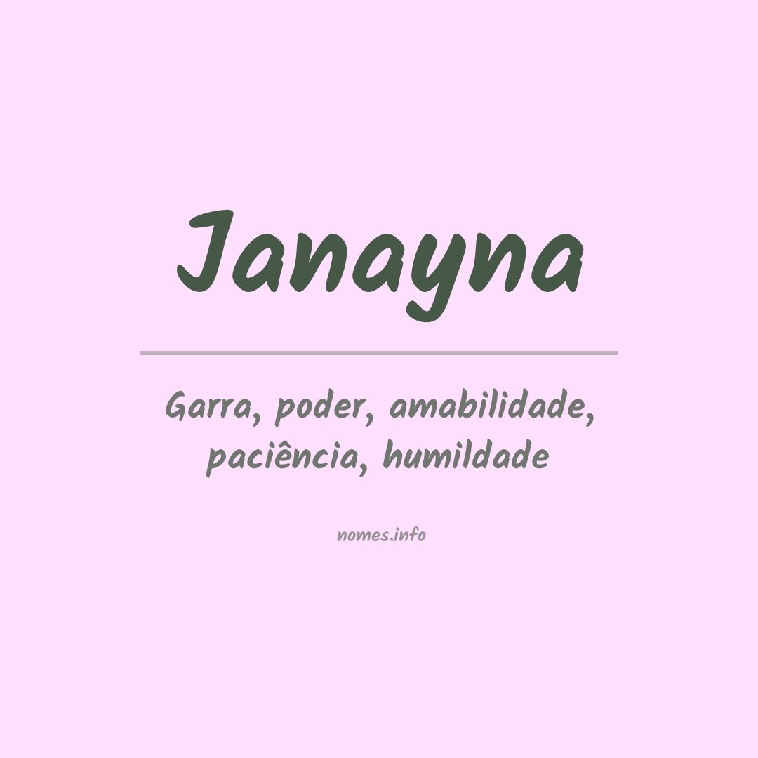 Significado do nome Janayna
