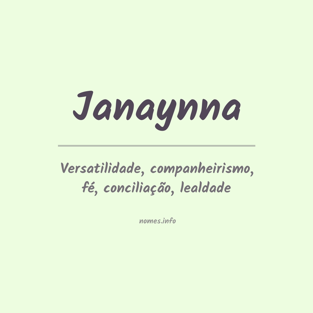 Significado do nome Janaynna