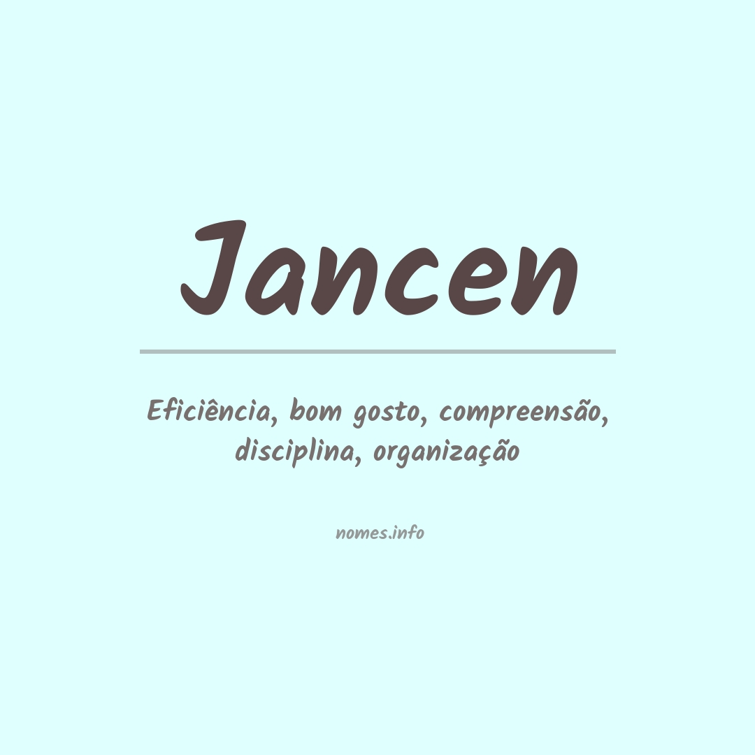 Significado do nome Jancen