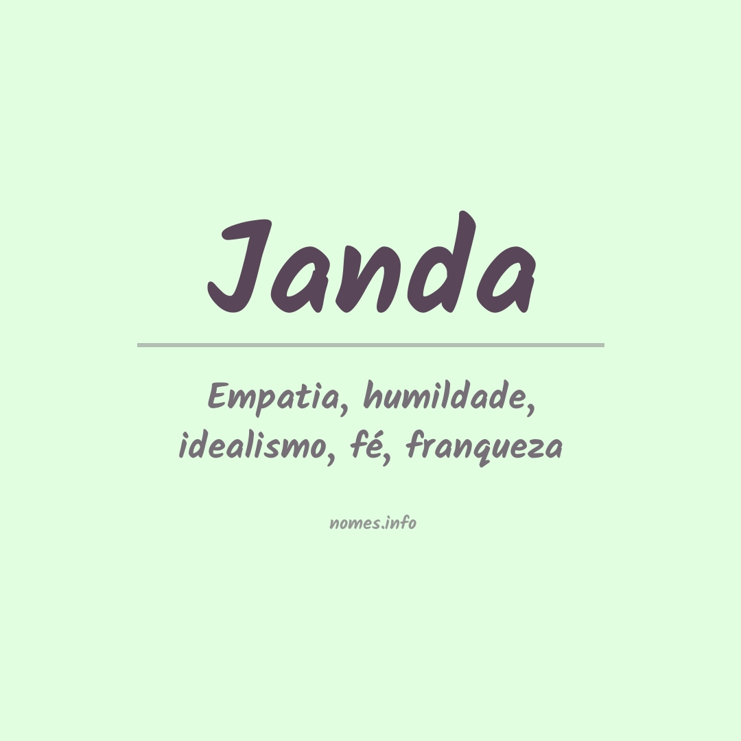 Significado do nome Janda