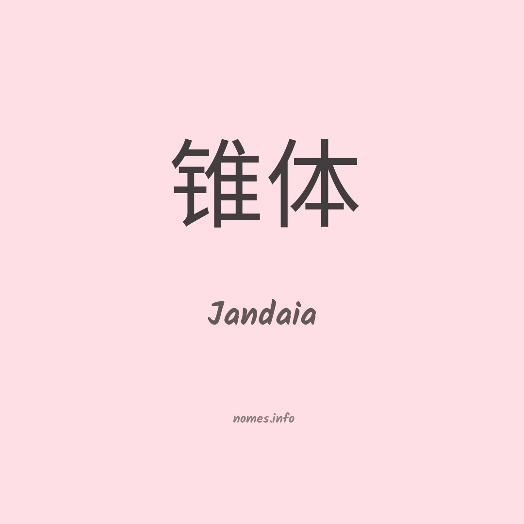 Jandaia em chinês
