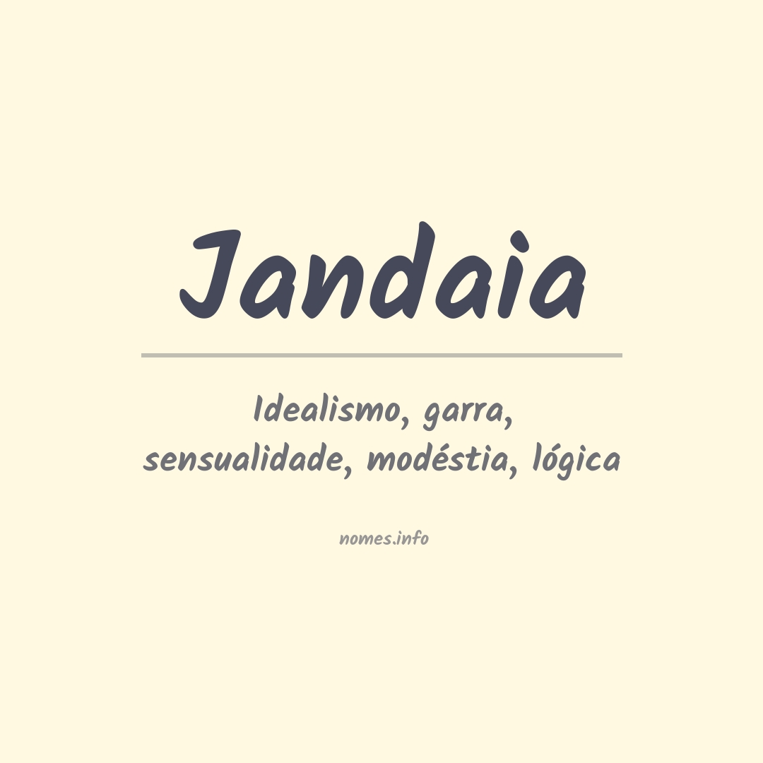 Significado do nome Jandaia