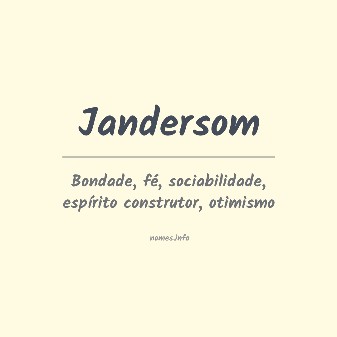 Significado do nome Jandersom