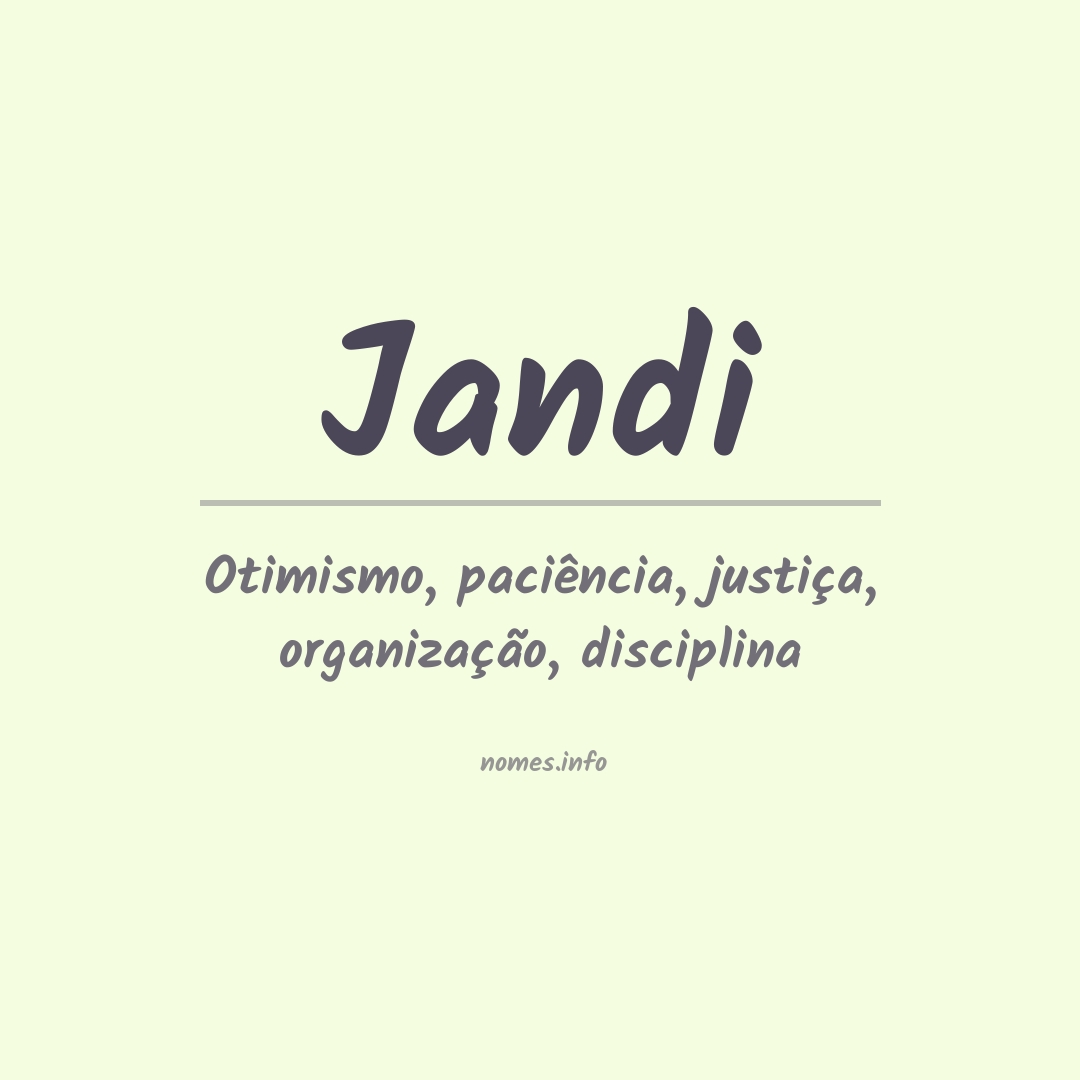 Significado do nome Jandi