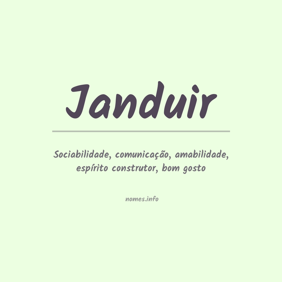 Significado do nome Janduir