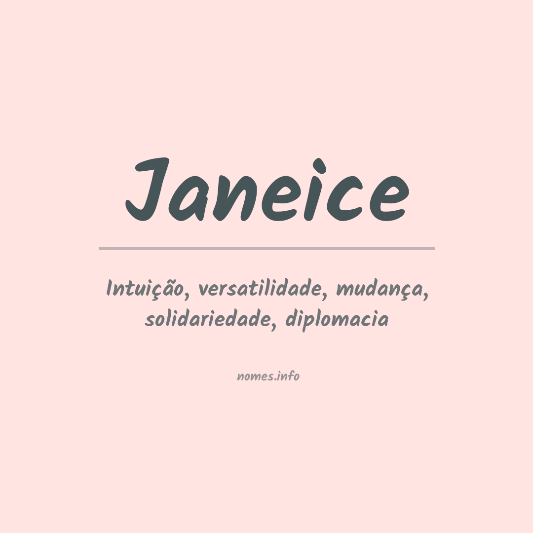 Significado do nome Janeice