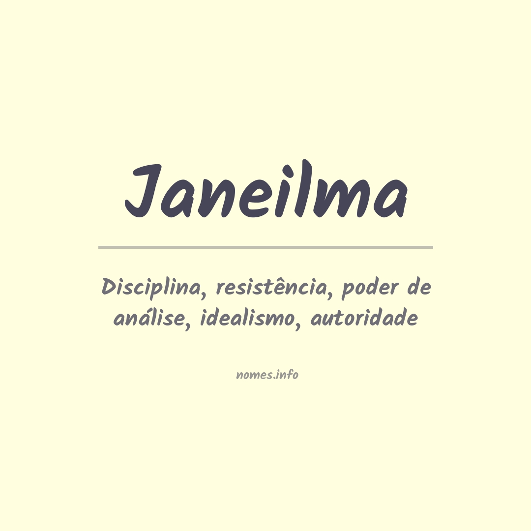 Significado do nome Janeilma
