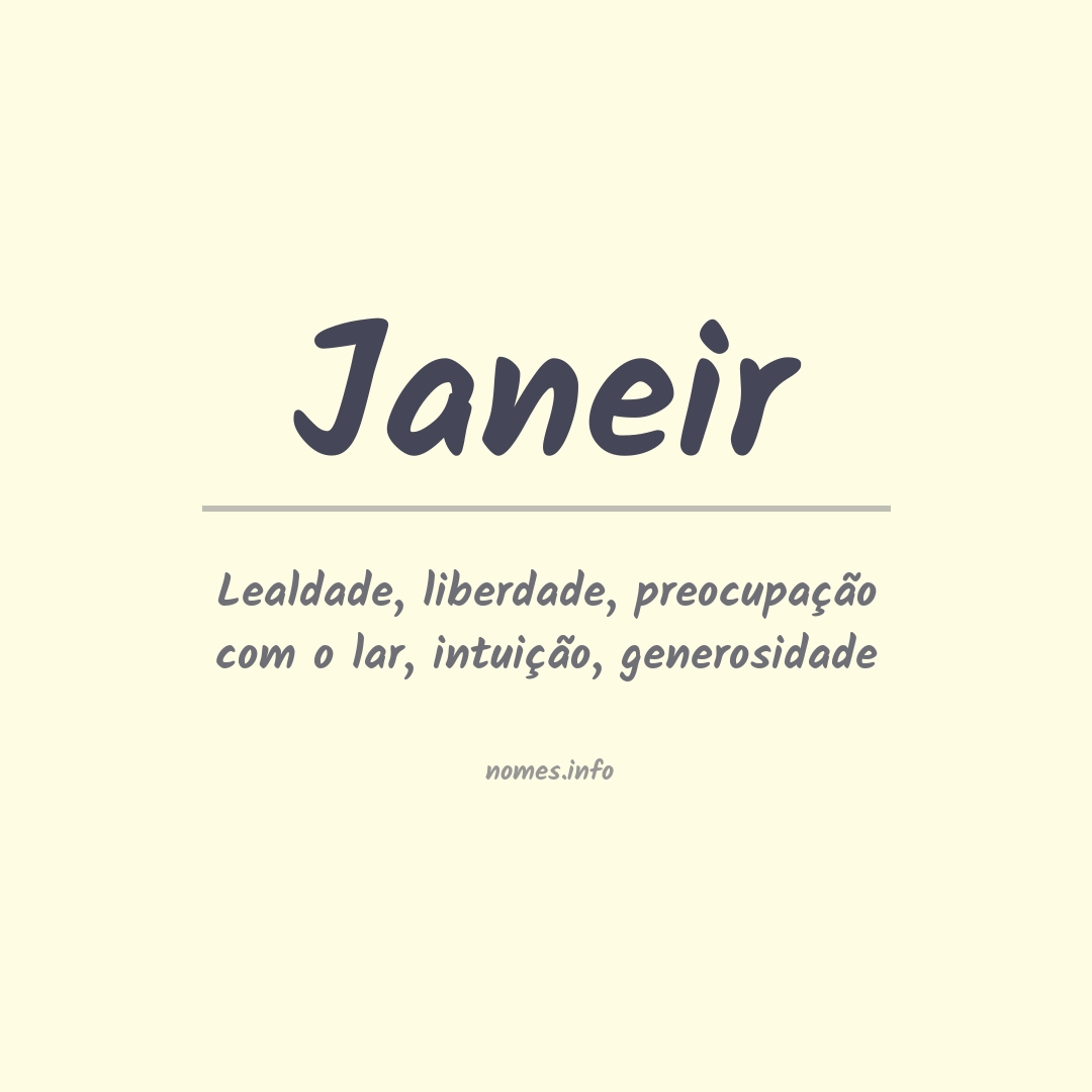 Significado do nome Janeir