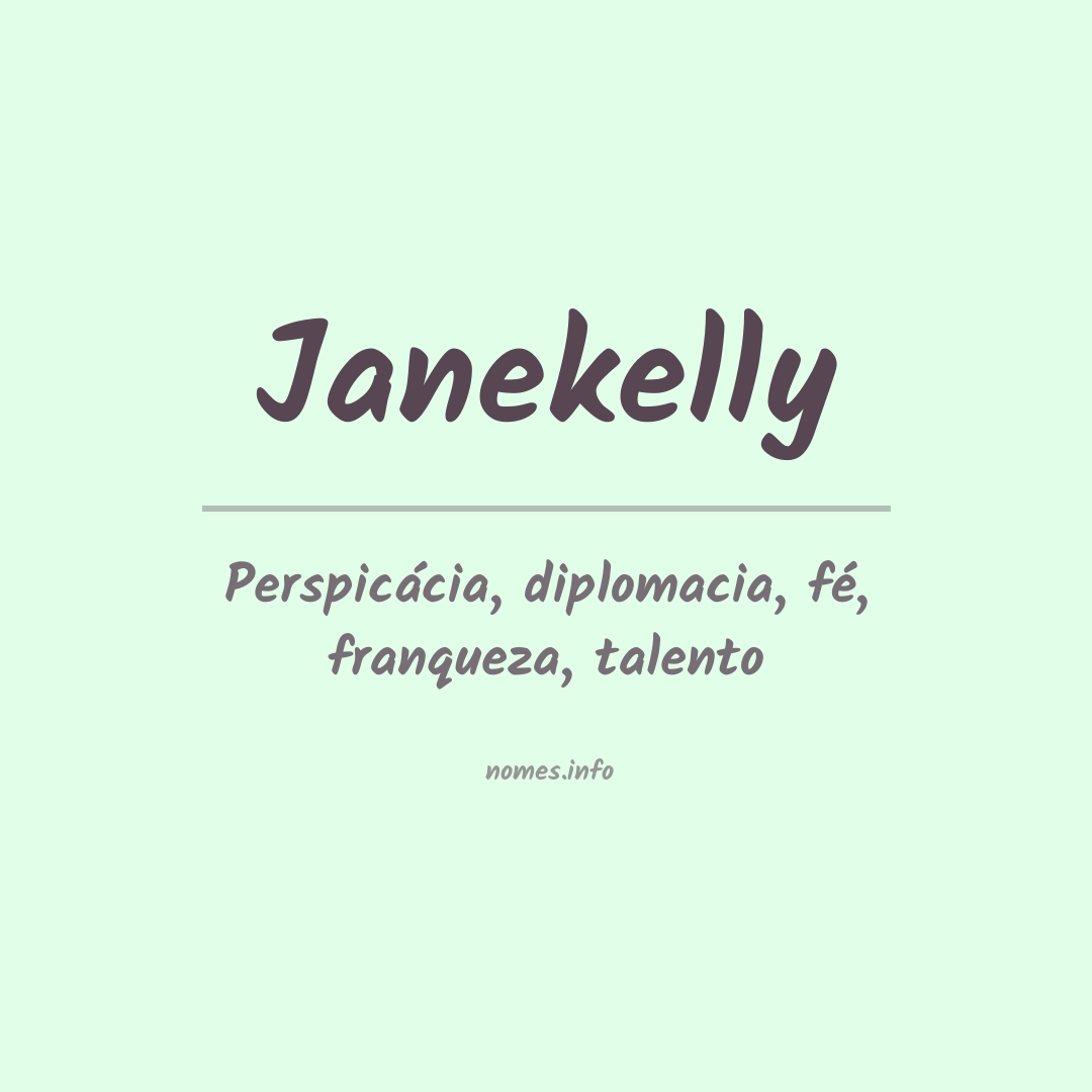 Significado do nome Janekelly