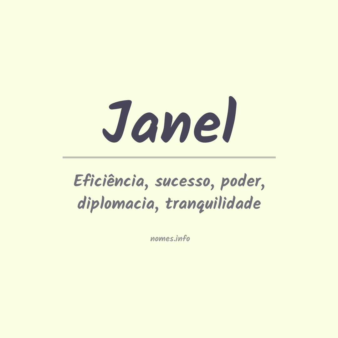 Significado do nome Janel