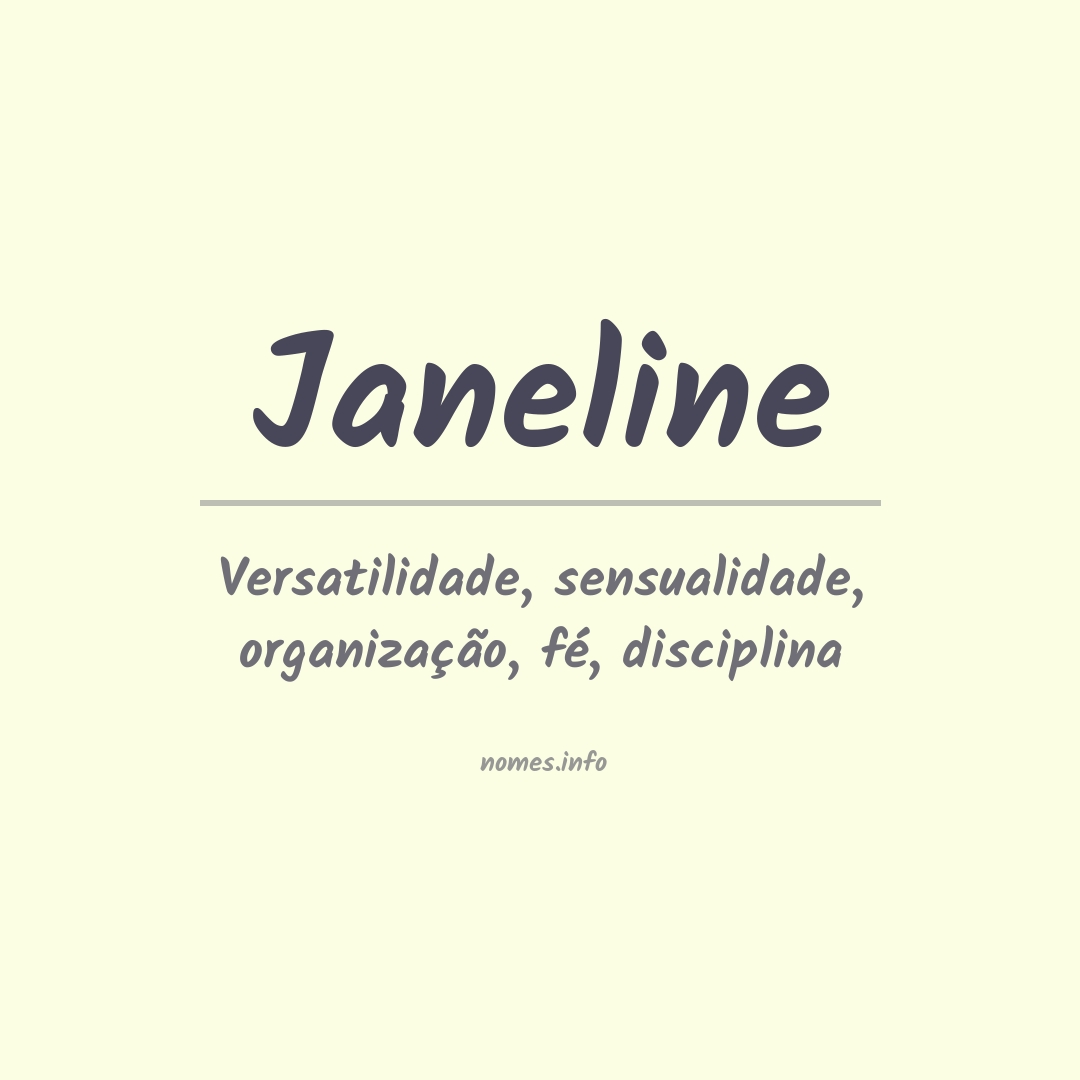 Significado do nome Janeline