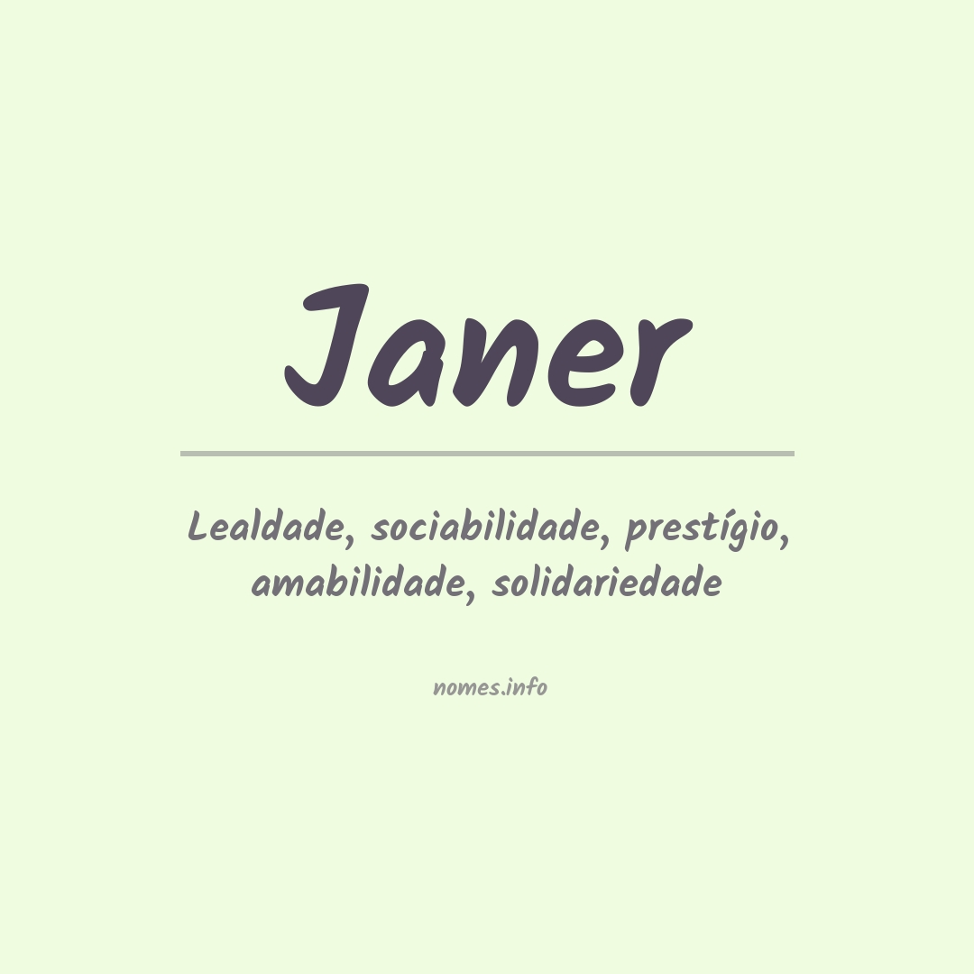 Significado do nome Janer