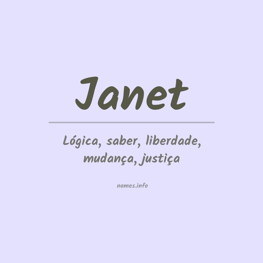 Significado do nome Janet