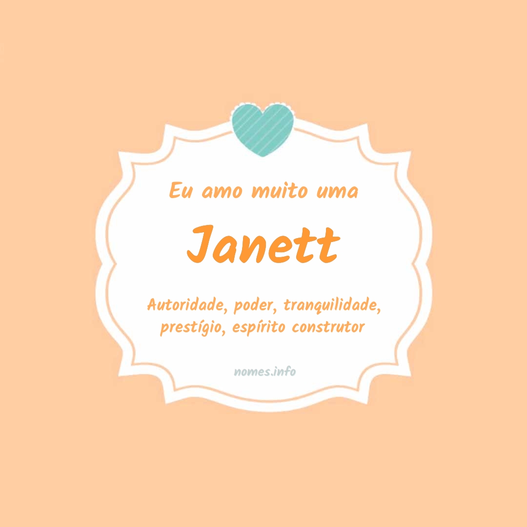 Eu amo muito Janett